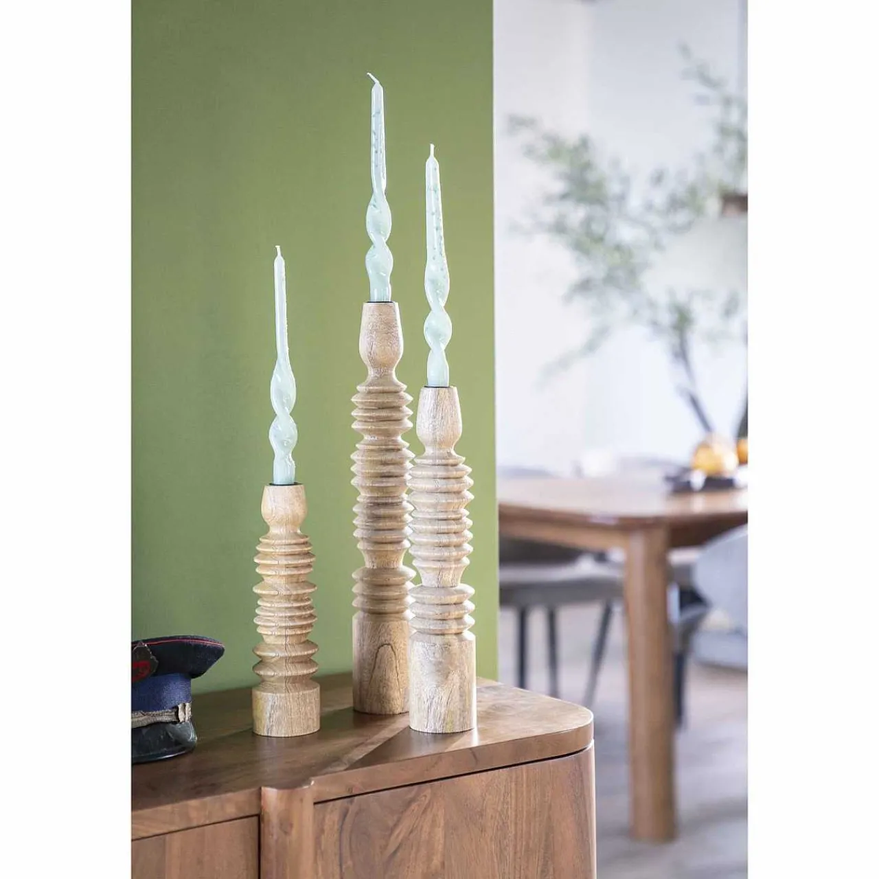 By-Boo Kerzenständer Totem Natur (3Er-Set)> Kerzenständer & -Halter