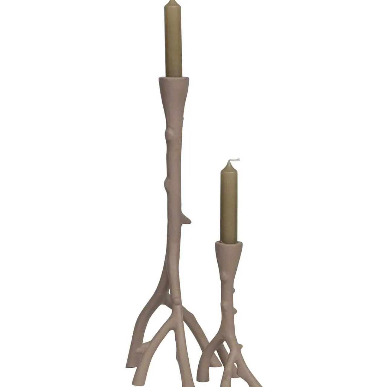 mutoni living Kerzenständer Trigger Taupe (2Er-Set)> Kerzenständer & -Halter