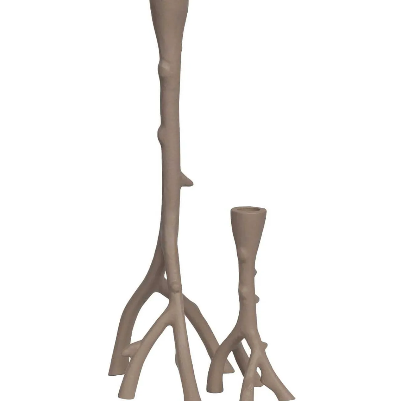 mutoni living Kerzenständer Trigger Taupe (2Er-Set)> Kerzenständer & -Halter