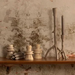 mutoni living Kerzenständer Trigger Taupe (2Er-Set)><noscript><img width=