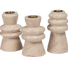 mutoni living Kerzenständer Troop Marmor Natur (3Er-Set)> Kerzenständer & -Halter