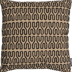 mutoni living Kissen Alvar Sand/Schwarz 45X45> Kissen
