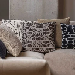 mutoni living Kissen Alvar Sand/Schwarz 45X45><noscript><img width=