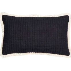 mutoni living Kissen Caleb Schwarz/Offwhite 60X40> Kissen