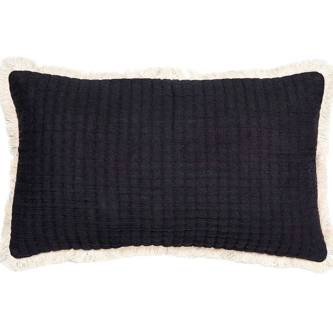 mutoni living Kissen Caleb Schwarz/Offwhite 60X40> Kissen