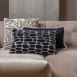 mutoni living Kissen Caleb Schwarz/Offwhite 60X40><noscript><img width=