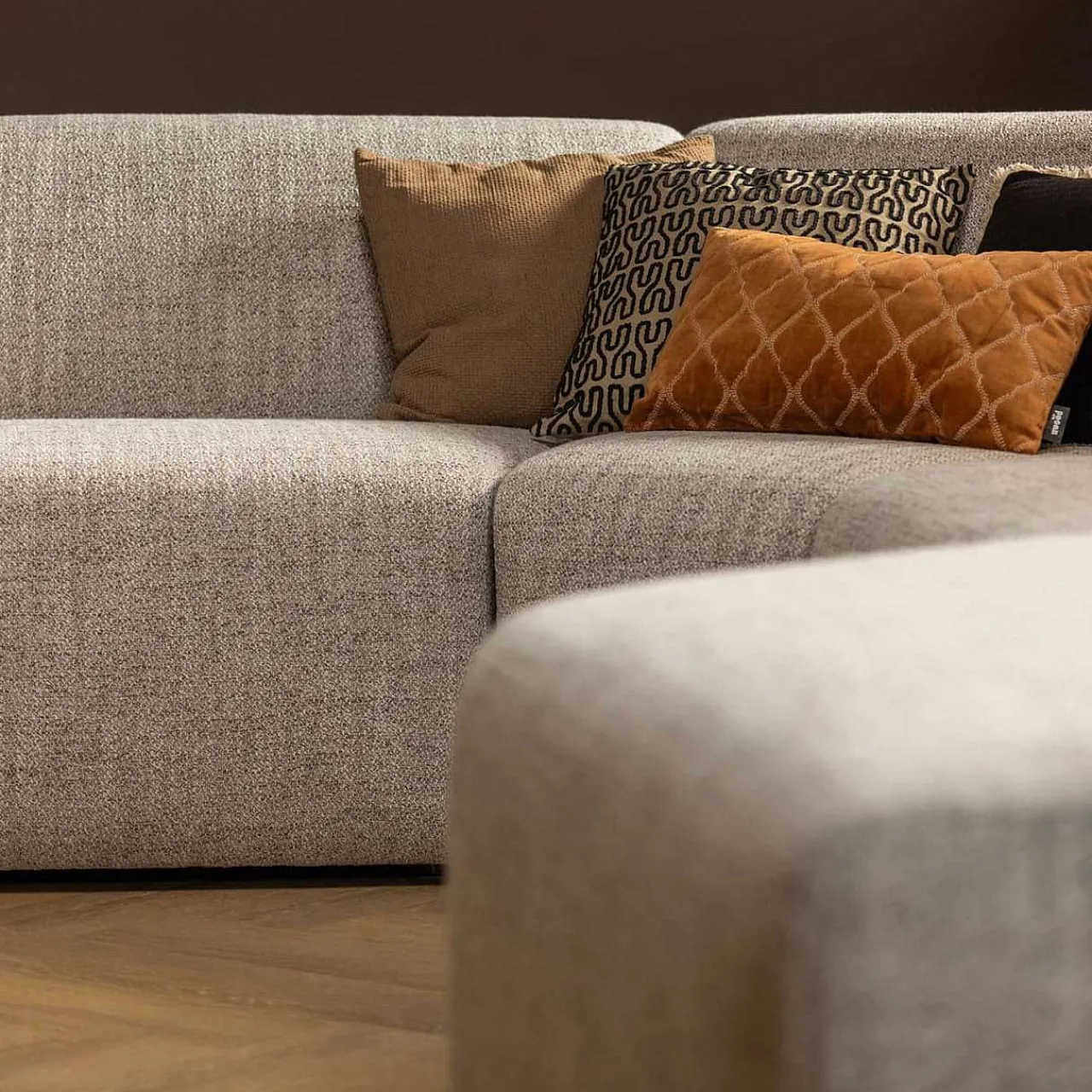 mutoni living Kissen Caleb Schwarz/Offwhite 60X40> Kissen