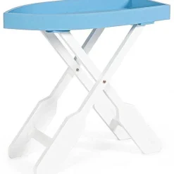 mutoni lifestyle Klapptisch Gozzo Weiss-Hellblau M> Garten Klapptische