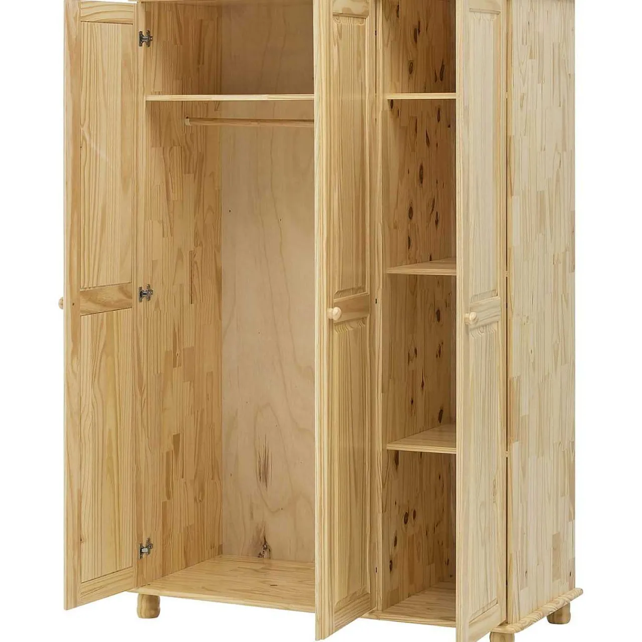 mutoni sweet home Kleiderschrank Bronda Kiefernholz Mit 3 Turen Natur 178> Kleiderschränke