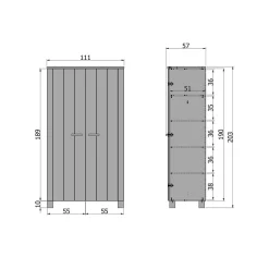 mutoni living Kleiderschrank Dennis Kiefer Jade 111X202><noscript><img width=