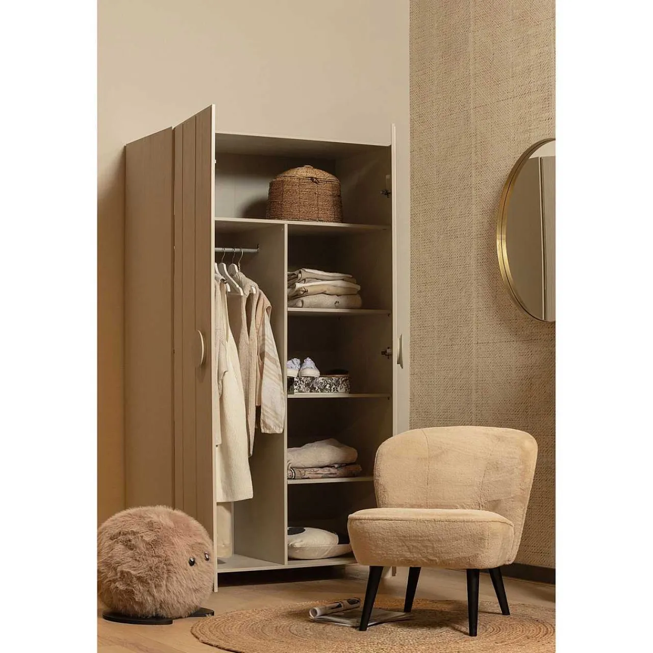 mutoni living Kleiderschrank Noah Kiefer Geburstet Dust 200X110> Kleiderschränke