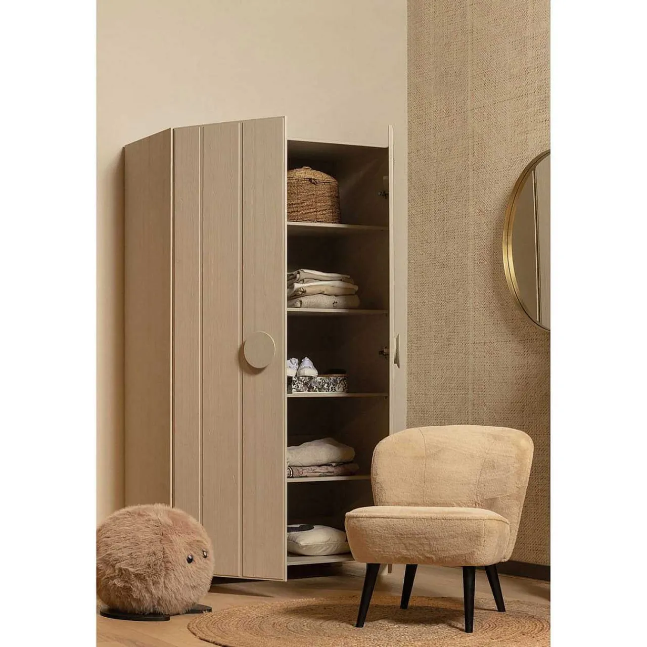 mutoni living Kleiderschrank Noah Kiefer Geburstet Dust 200X110> Kleiderschränke