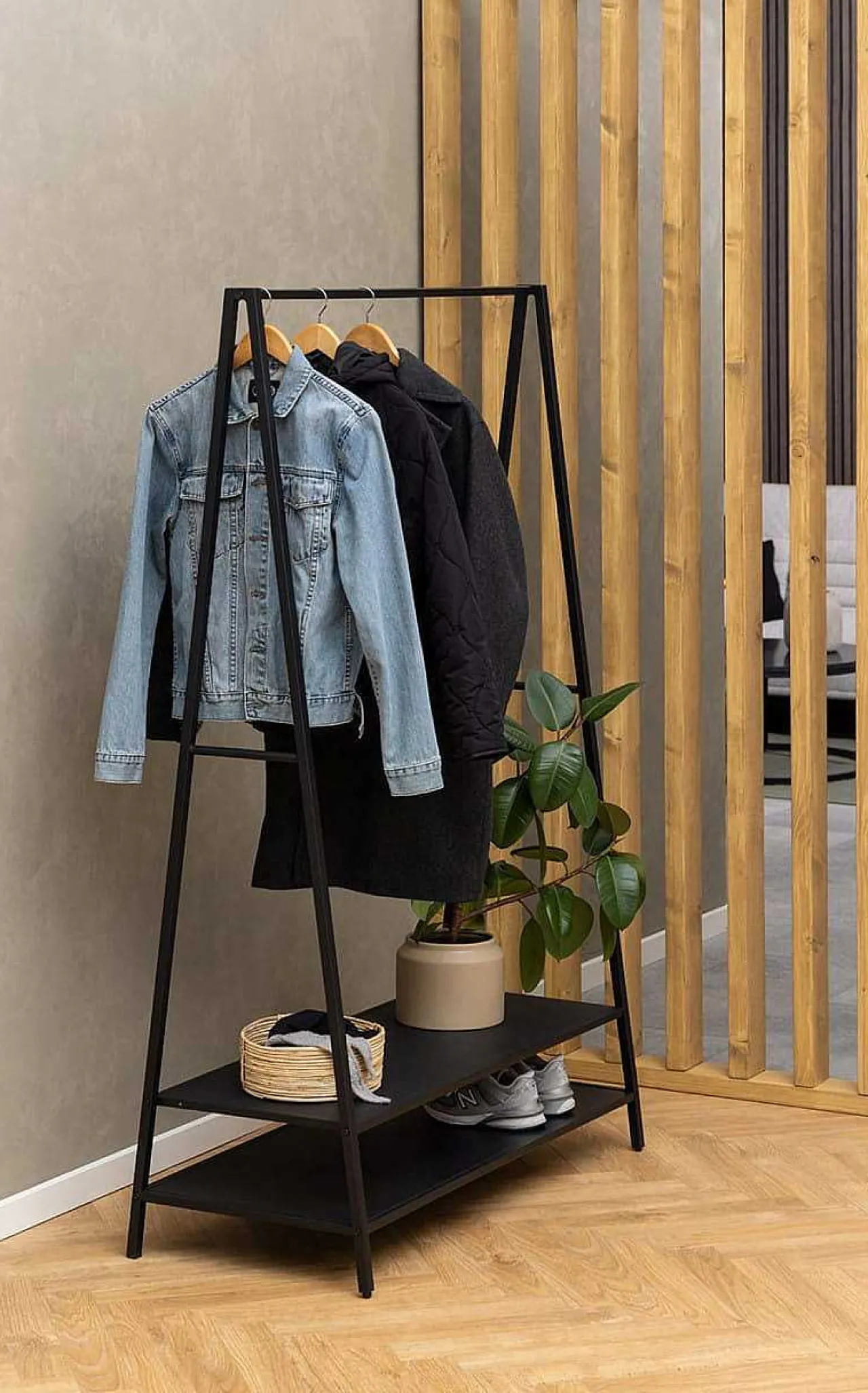 mutoni scandi Kleiderständer Skjern Stahl Schwarz 170> Garderoben & Kleiderständer