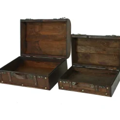 mutoni pleasure Koffer Biedermeier Braun (2-Er Set)> Boxen & Körbe
