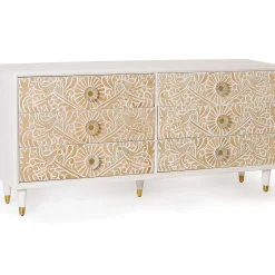 mutoni inspiration Kommode Antigua Mangoholz Weiss 170X80><noscript><img width=
