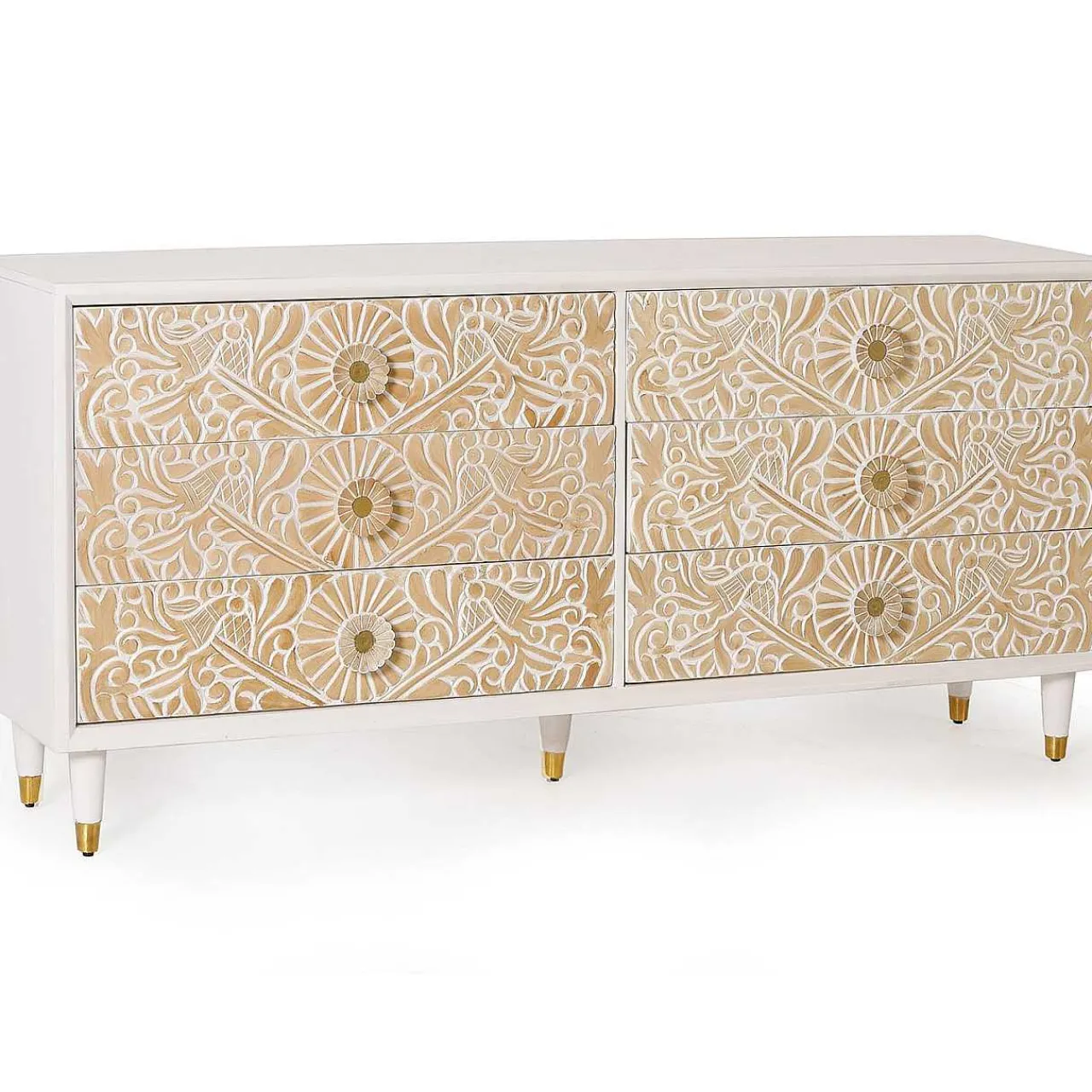 mutoni inspiration Kommode Antigua Mangoholz Weiss 170X80> Kommoden
