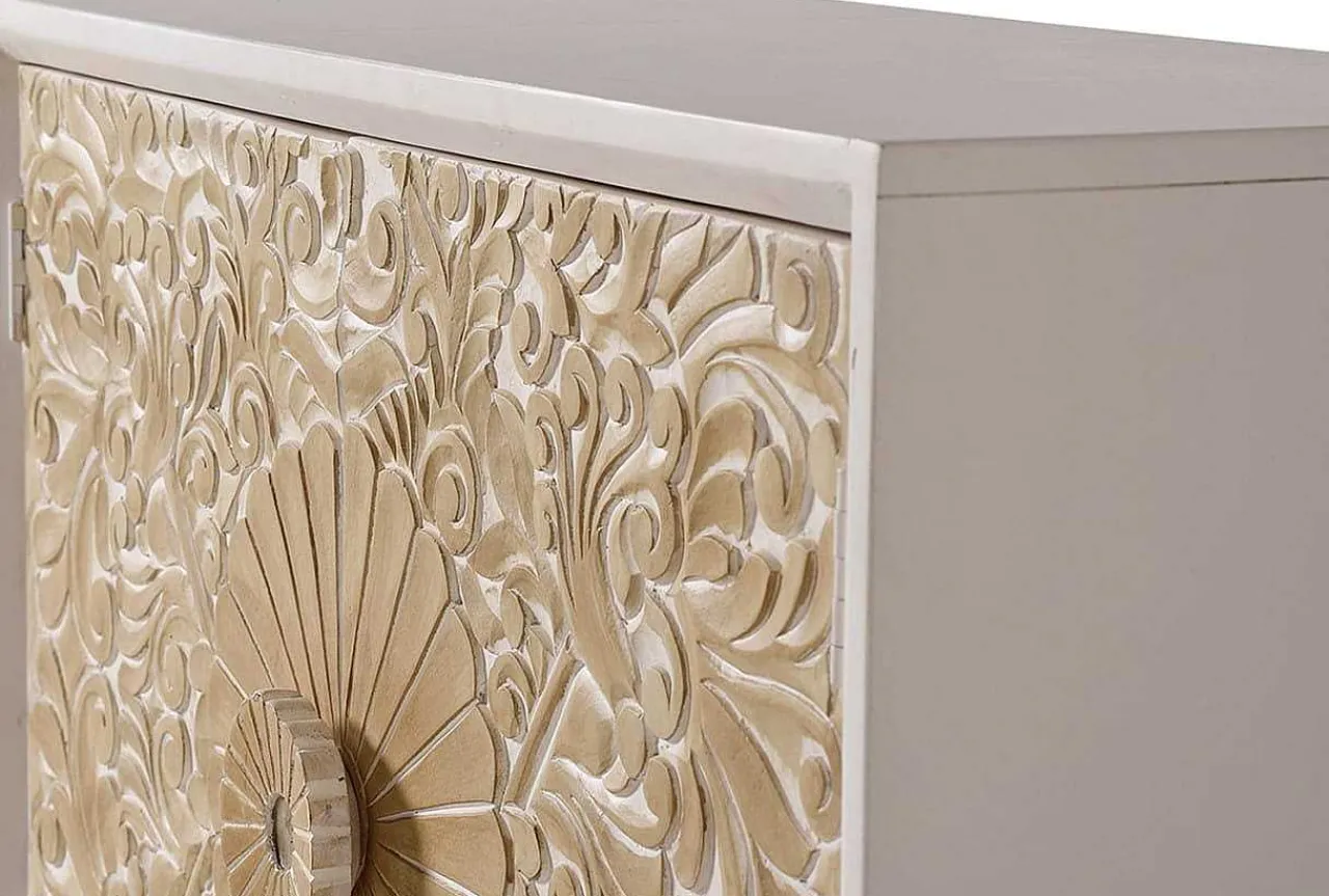 mutoni inspiration Kommode Antigua Mangoholz Weiss 90X76> Kommoden