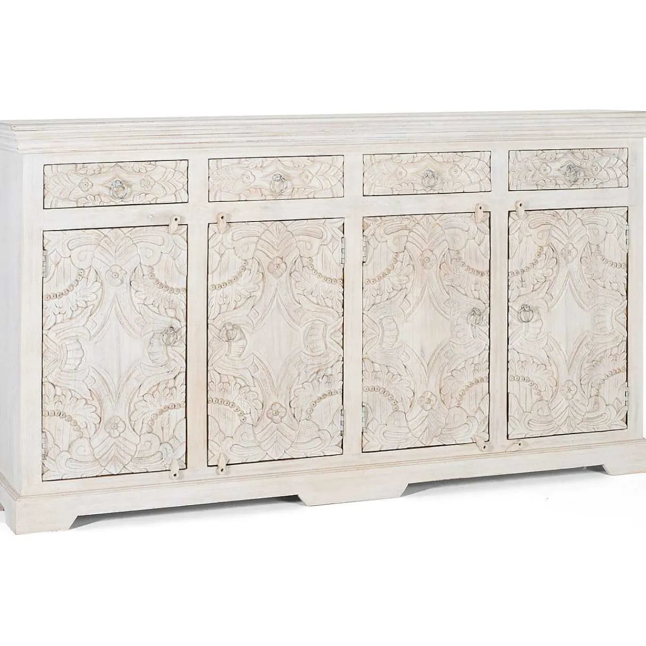 mutoni inspiration Kommode Antique Mangoholz Antikweiss 180X100> Kommoden