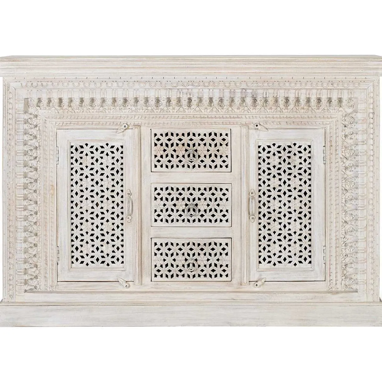 mutoni inspiration Kommode Antique Mangoholz Antikweiss 150X100> Kommoden
