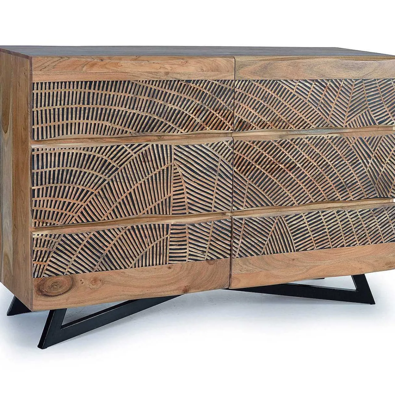 mutoni inspiration Kommode Dera Akazienholz Natur 125X86> Kommoden