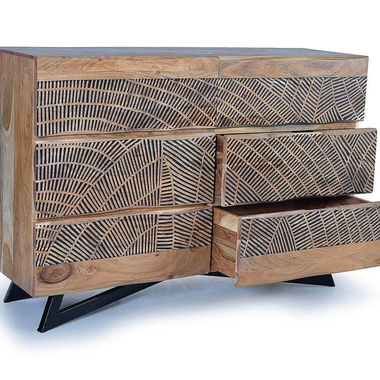 mutoni inspiration Kommode Dera Akazienholz Natur 125X86> Kommoden