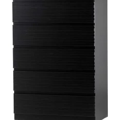 mutoni living Kommode Jente 5 Schubladen Kiefer Tiefschwarz Fsc><noscript><img width=