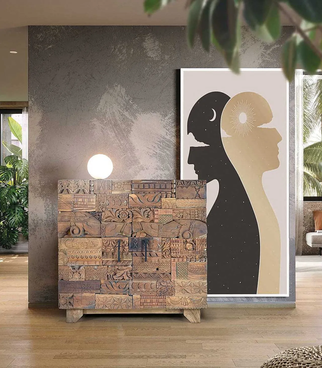 mutoni inspiration Kommode Reale Mangoholz Natur 90X90> Kommoden