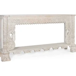 mutoni inspiration Konsole Antique Mangoholz Antikweiss 180X90> Konsolentische