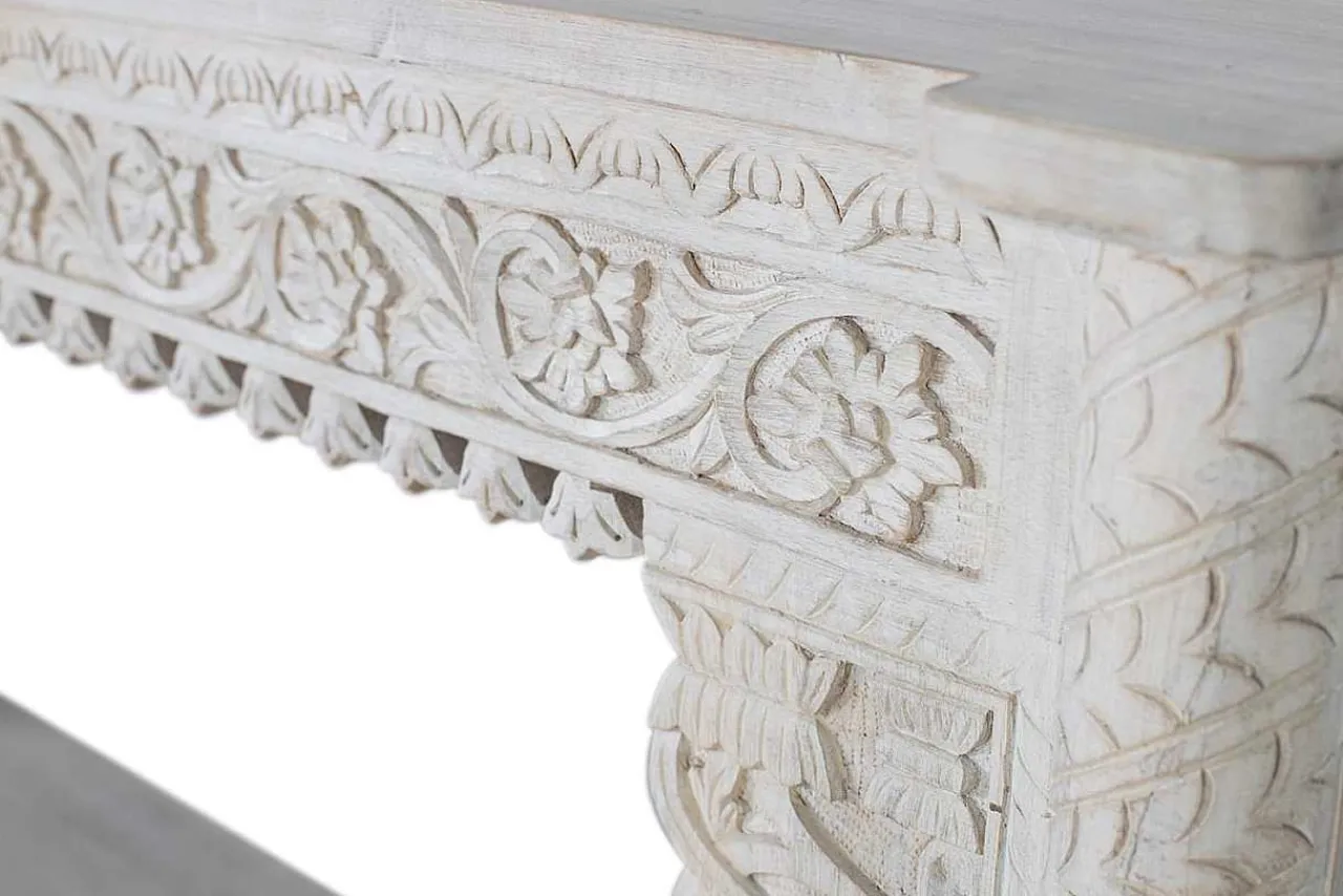 mutoni inspiration Konsole Antique Mangoholz Antikweiss 180X90> Konsolentische
