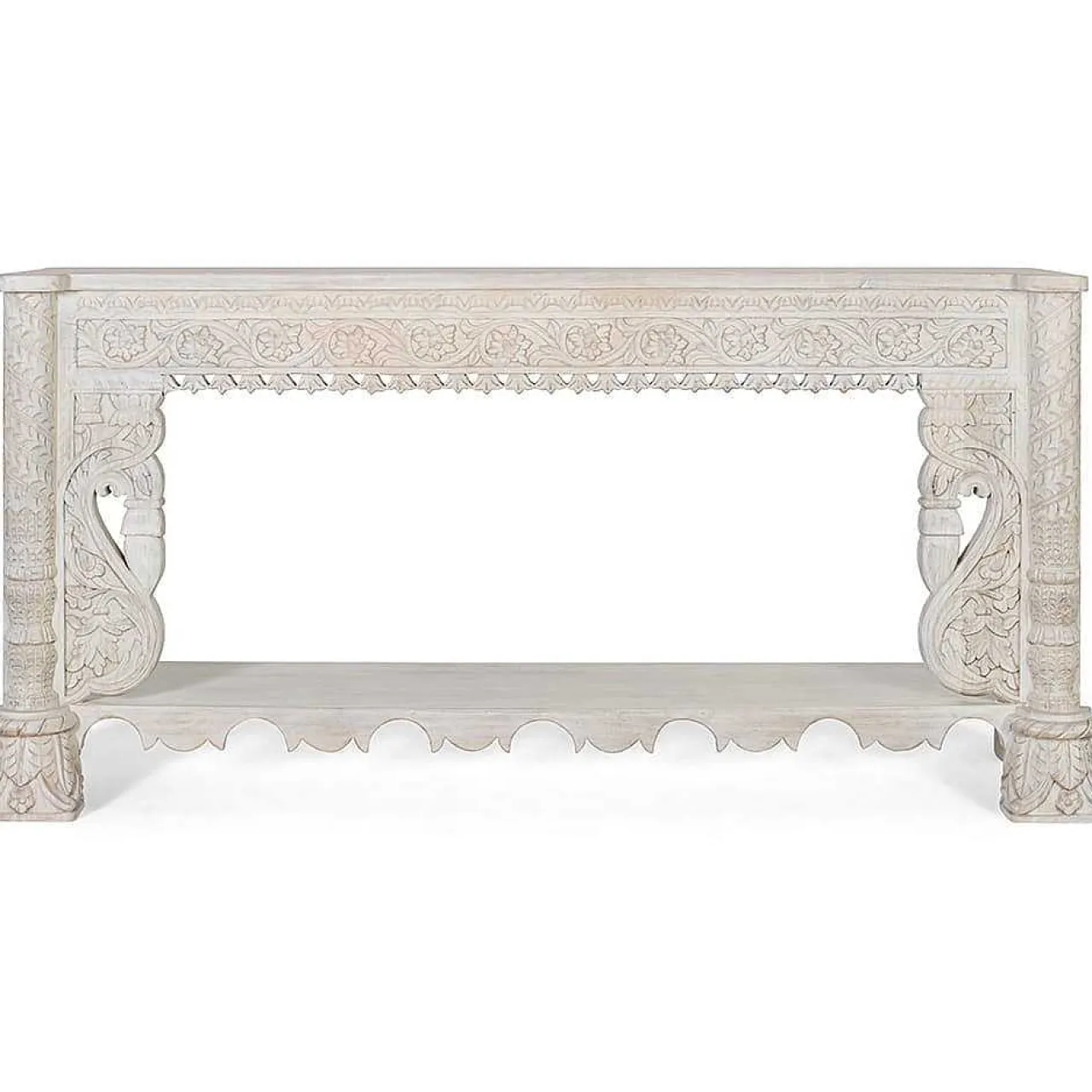 mutoni inspiration Konsole Antique Mangoholz Antikweiss 180X90> Konsolentische