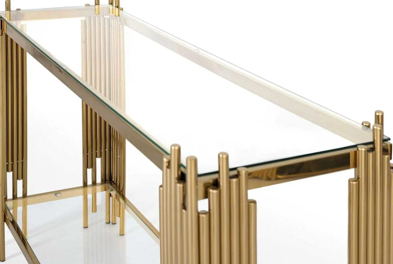 mutoni inspiration Konsole Rostfreier Stahl Gold 130X80> Konsolentische