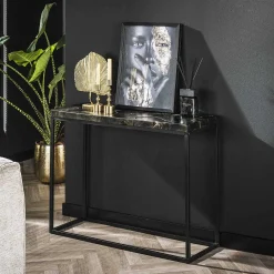 mutoni industrial Konsolentisch Black&Gold Teak><noscript><img width=