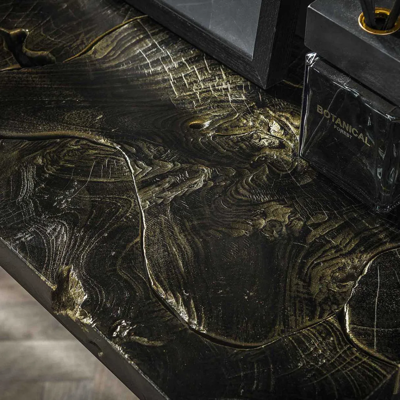 mutoni industrial Konsolentisch Black&Gold Teak> Konsolentische