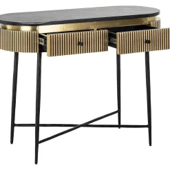 Richmond Interiors Konsolentisch Ironville Marmor Gold 100> Konsolentische