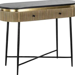 Richmond Interiors Konsolentisch Ironville Marmor Gold 100><noscript><img width=