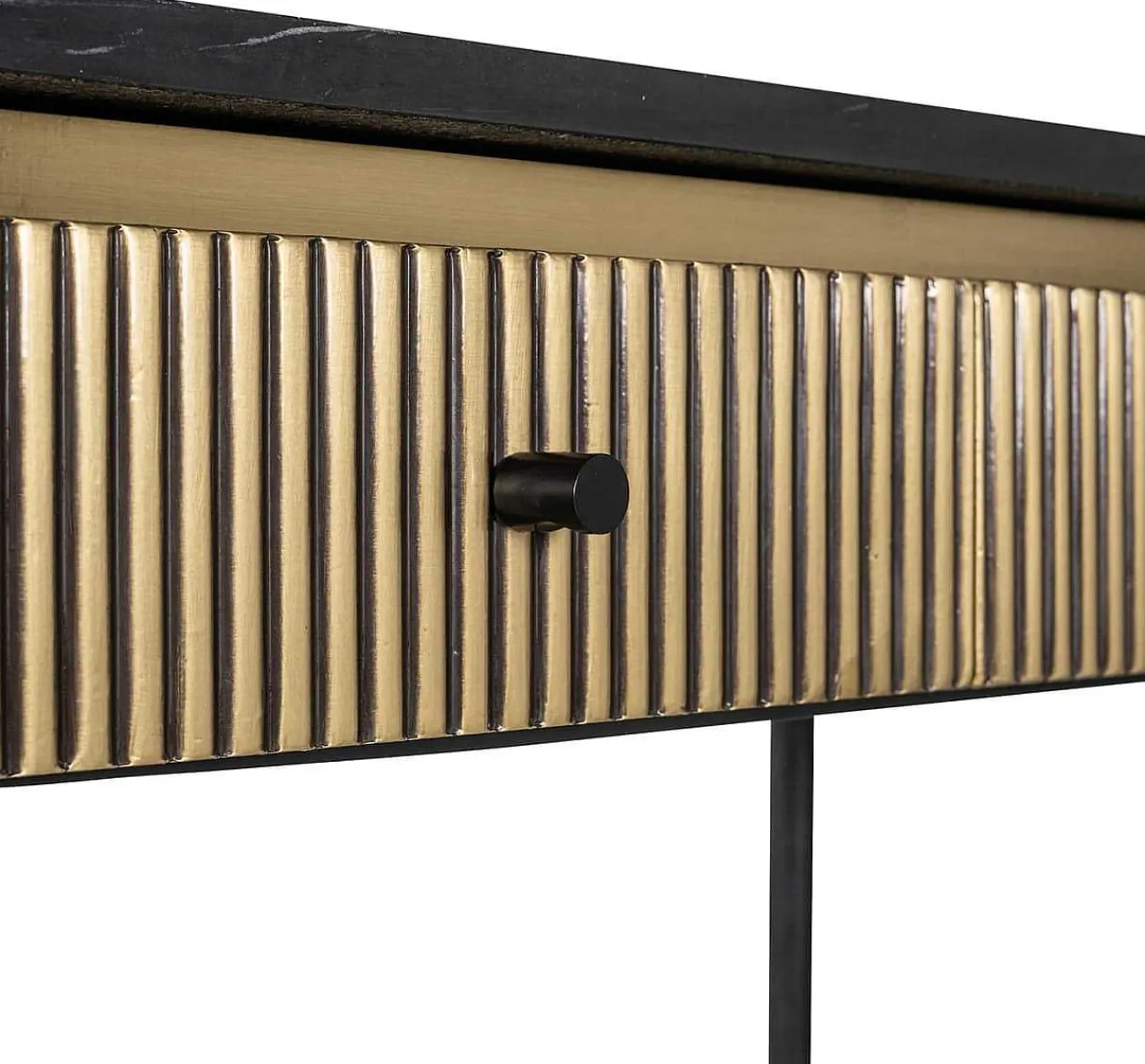 Richmond Interiors Konsolentisch Ironville Marmor Gold 100> Konsolentische