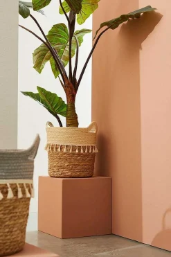 mutoni lifestyle Korb Bridget Grau Natur Rund (3Er-Set)> Boxen & Körbe