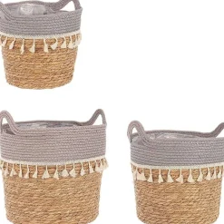mutoni lifestyle Korb Bridget Grau Natur Rund (3Er-Set)><noscript><img width=