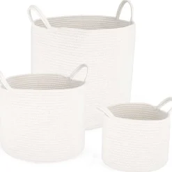mutoni lifestyle Korb Candor Hoch Weiss (3Er-Set)> Boxen & Körbe