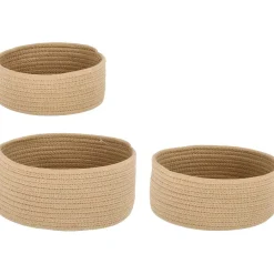 mutoni lifestyle Korb Candor Niedrig Natur (3Er-Set)> Boxen & Körbe