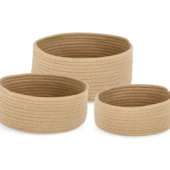 mutoni lifestyle Korb Candor Niedrig Natur (3Er-Set)> Boxen & Körbe