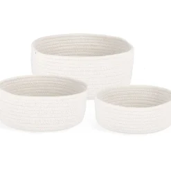 mutoni lifestyle Korb Candor Niedrig Weiss (3Er-Set)> Boxen & Körbe