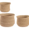 mutoni lifestyle Korb Felicia Rund Amphore Natur (3Er-Set)> Boxen & Körbe