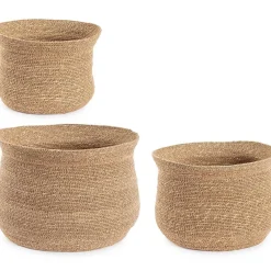 mutoni lifestyle Korb Felicia Rund Amphore Natur (3Er-Set)> Boxen & Körbe