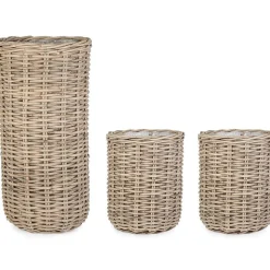 mutoni lifestyle Korb Jefri Grau Oval (3Er-Set)> Boxen & Körbe