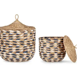 mutoni lifestyle Korb Namibia Weiss Rund (2Er-Set)> Boxen & Körbe