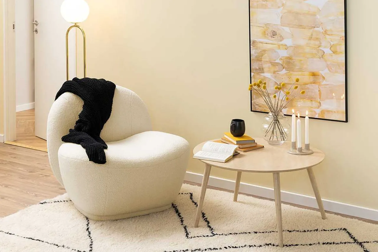 mutoni scandi Loungesessel Garfield Beige> Loungesessel
