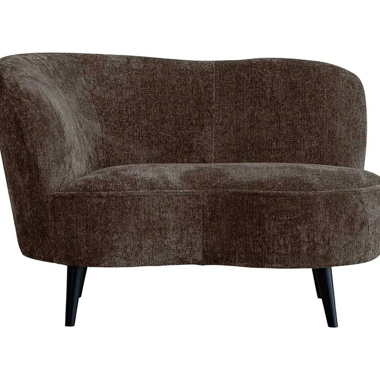 mutoni living Loungesessel Sara Links Chunky Velvet Graubraun> Loungesessel