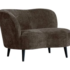 mutoni living Loungesessel Sara Links Chunky Velvet Graubraun> Loungesessel