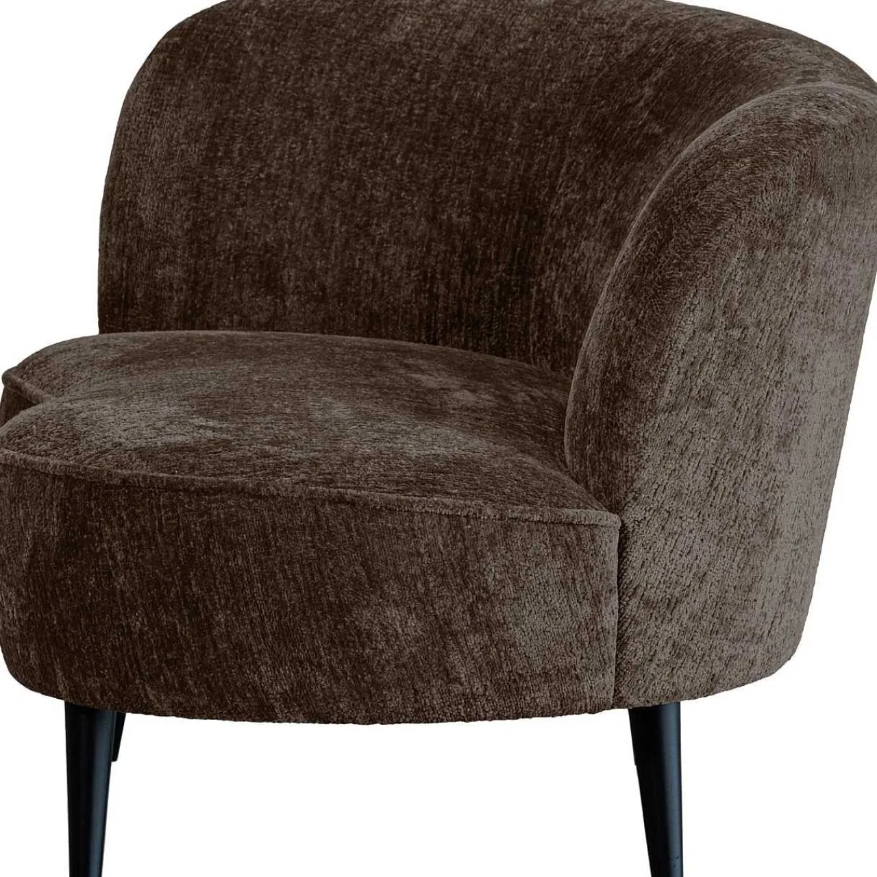mutoni living Loungesessel Sara Links Chunky Velvet Graubraun> Loungesessel